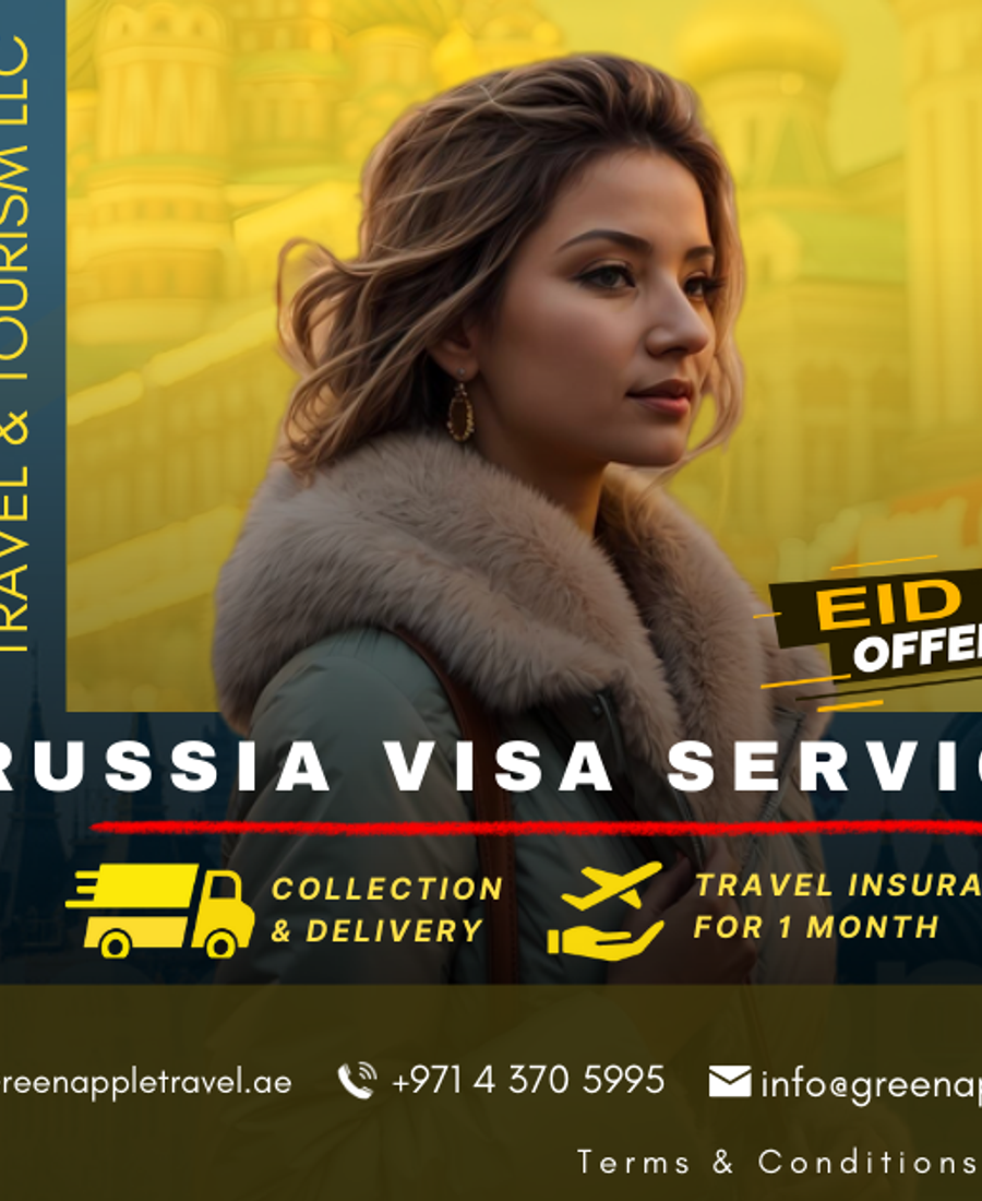 تأشيرة روسيا + صفقة تأمين مجانية — Green Apple Travel & Tourism, Dubai