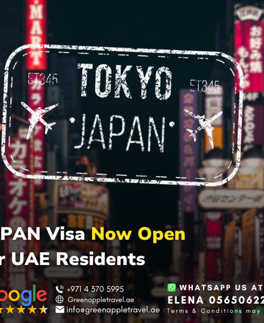 استئناف تأشيرات اليابان للمقيمين في الإمارات — Green Apple Travel & Tourism, Dubai