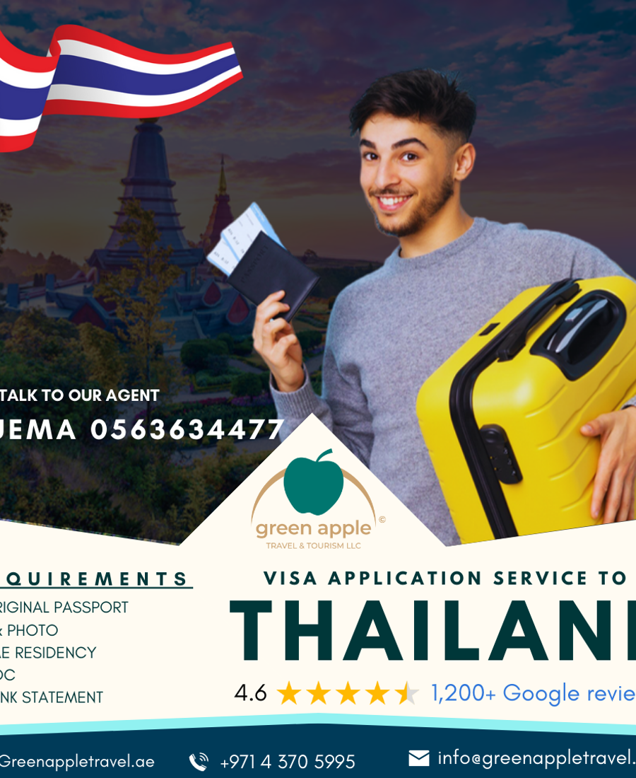 Your Guide to Applying for Thailand Visa Services in Dubai, UAE with Green Apple Travel & Tourism — Green Apple Travel & Tourism, Dubai