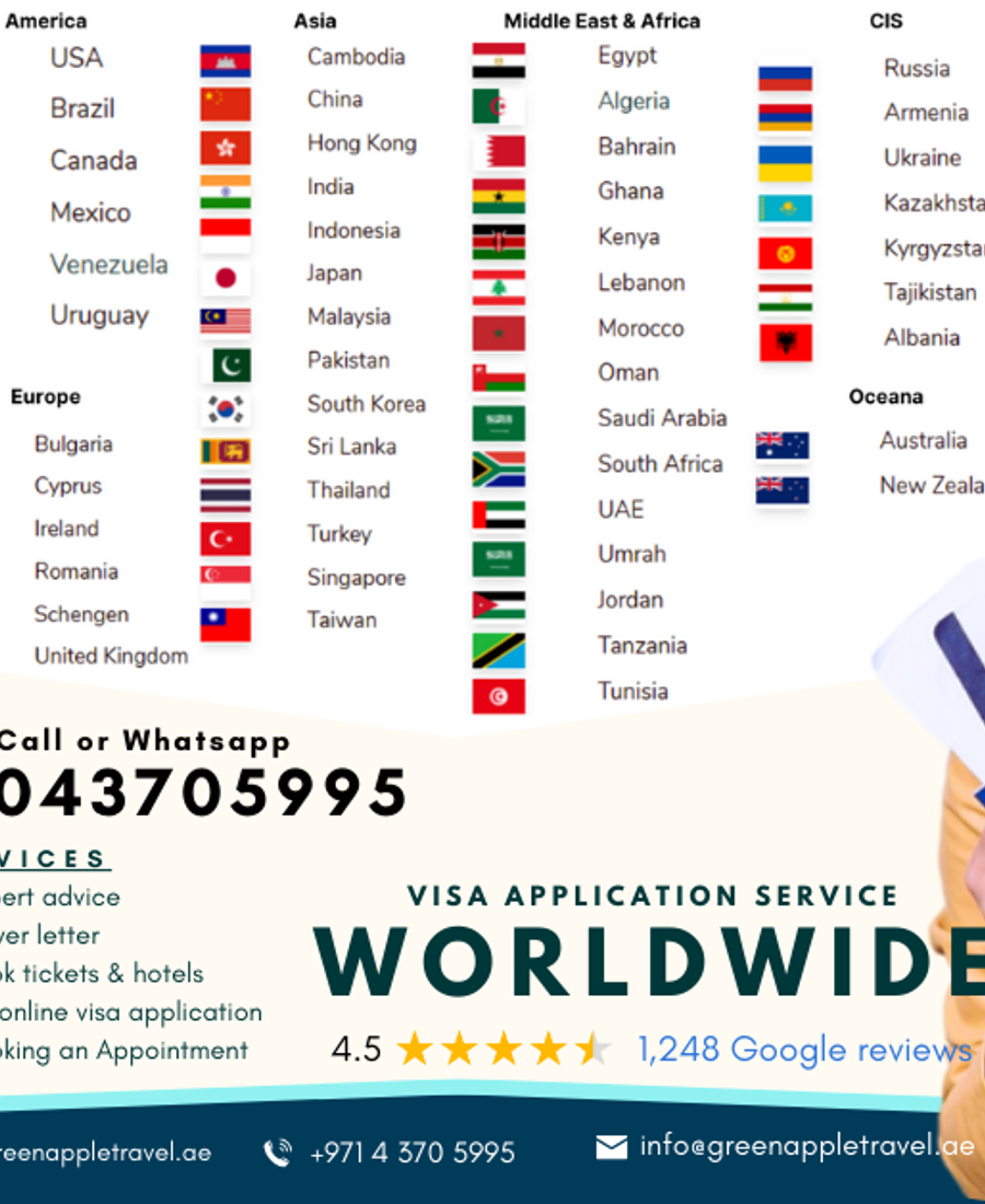 Looking for Visa Services in Dubai? — Green Apple Travel & Tourism, Dubai
