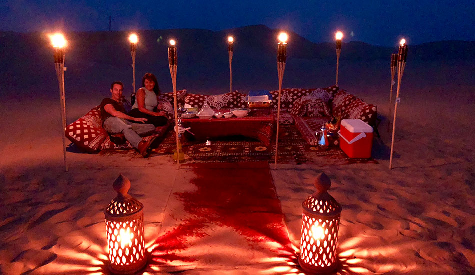 Day 1 - "Desert sunsets & your hand in mine," "Lost in the dunes, found with you," "Sands of time, forever ours," or "Our love, endless as the horizon," Itinerary