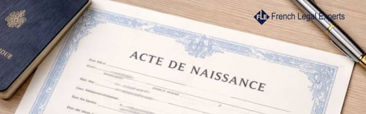 Acte de Naissance (Birth Certificate) Apostille