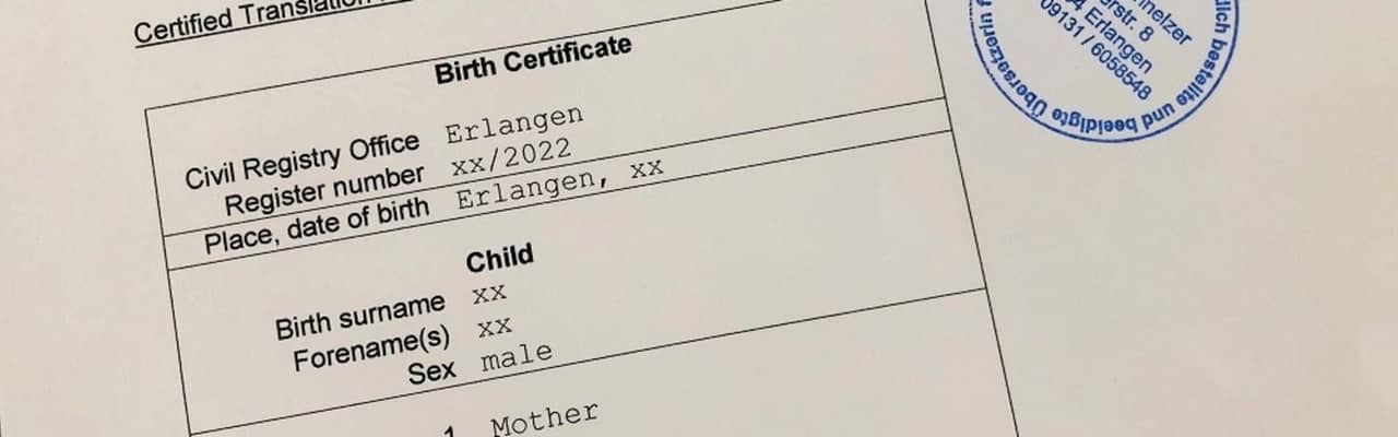 German-English Translation and Apostille Bundle