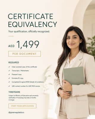 A professional holding a document folder, illustrating UAE Ministry of Education certificate equivalency